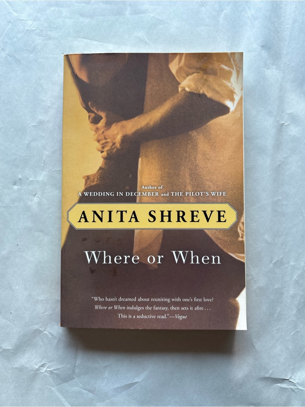 Where or When by Anita Shreve Paperback 2005 Harcourt Contemporary Romance